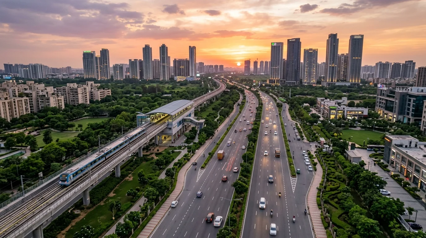 Golf Course Extension Road Sector 63A Connectivity View